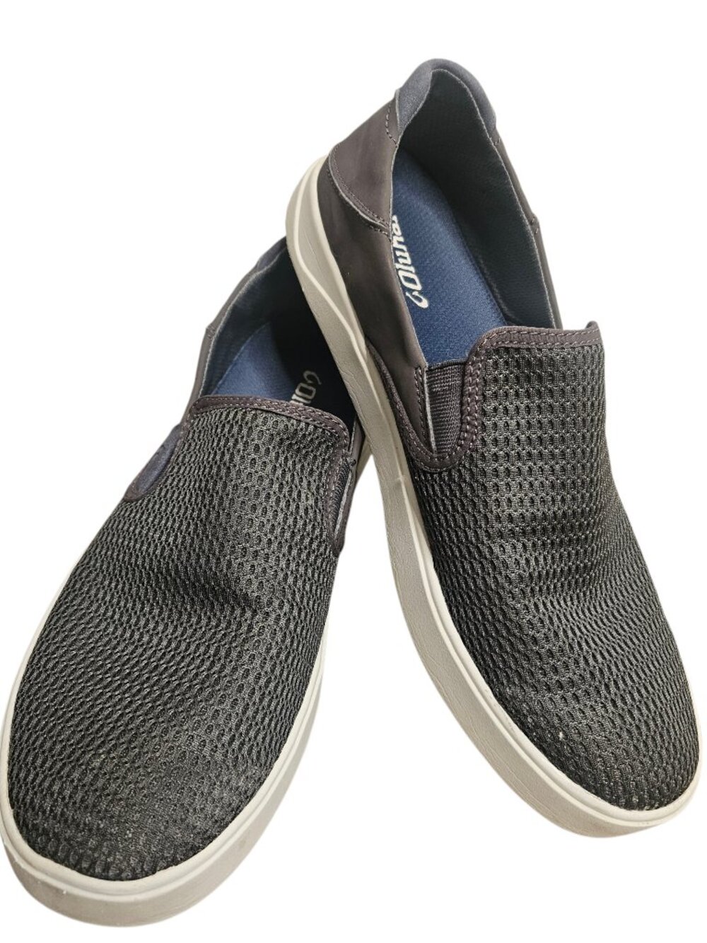 OluKai Lae'ahi Shoes Men's 11 Gray Slip On Mesh Casual Comfort Loafers Summer